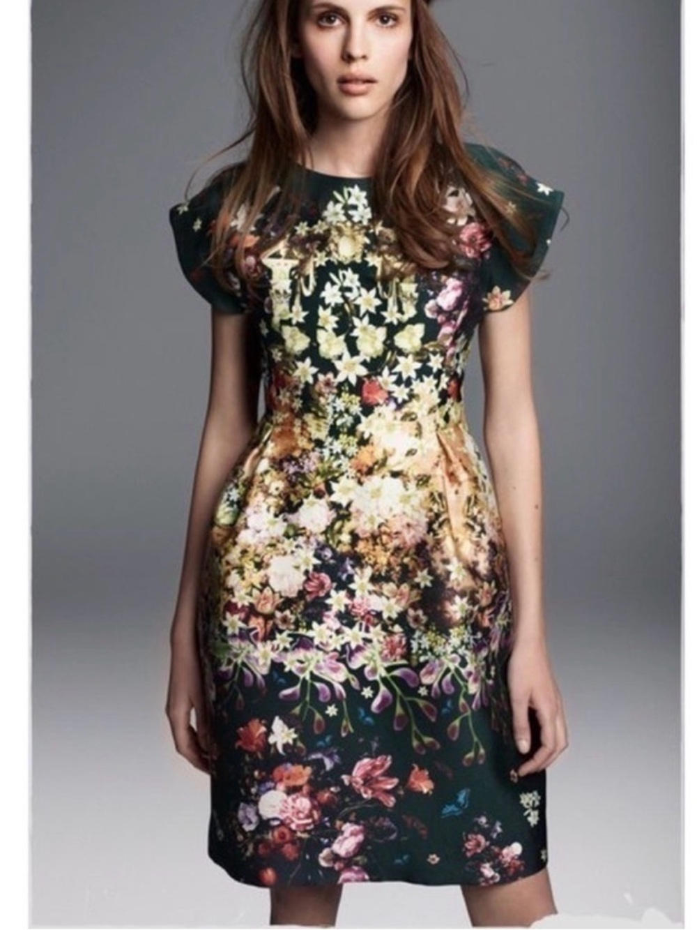 Hobbs Antonia Floral Silk Dress